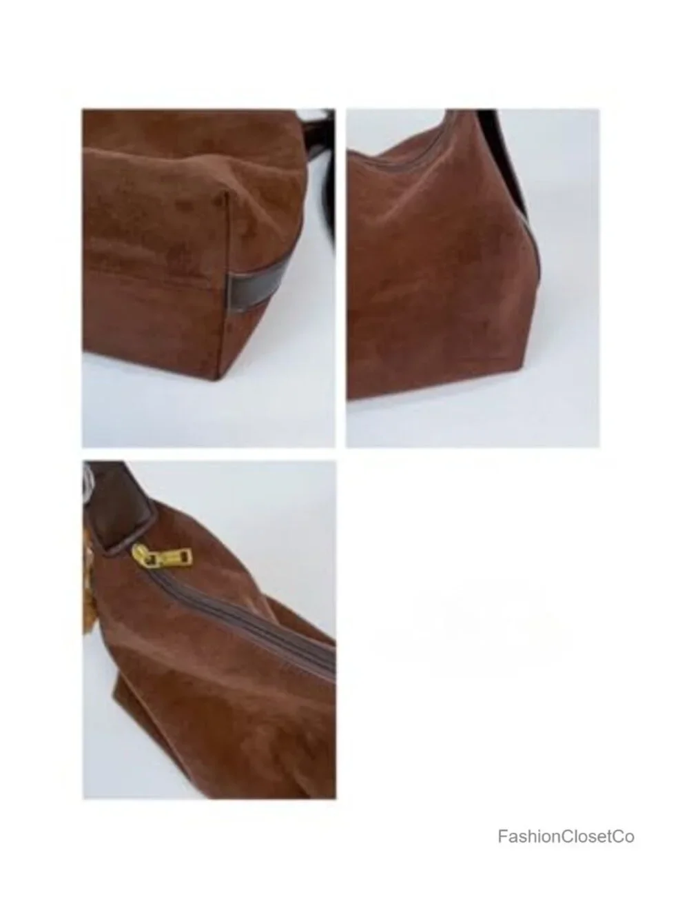 Suede Crossbody Shoulder Bag Slouchy Faux Tote Hobo Purse for Women